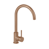 2023 Brushed Brass Gold Solid stainless steel  goose neck Swivel Kitchen tap PVD plated